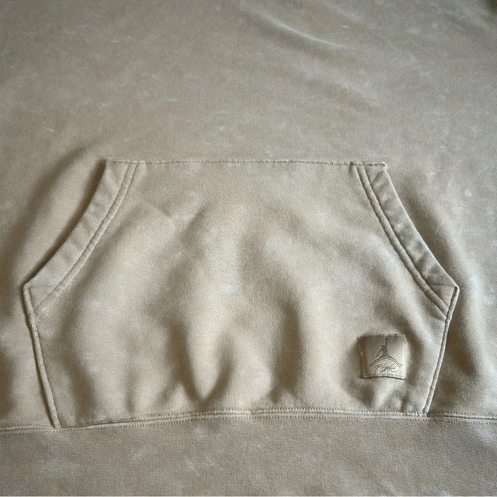 Jordan Satin Lined Hoodie Small Beige Pullover Nike Air